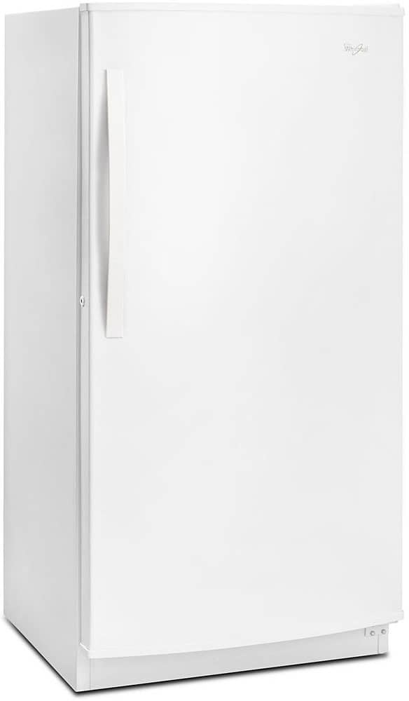 Congélateur vertical Whirlpool 16 pi³ à dégivrage automatique, commandes électroniques, blanc
