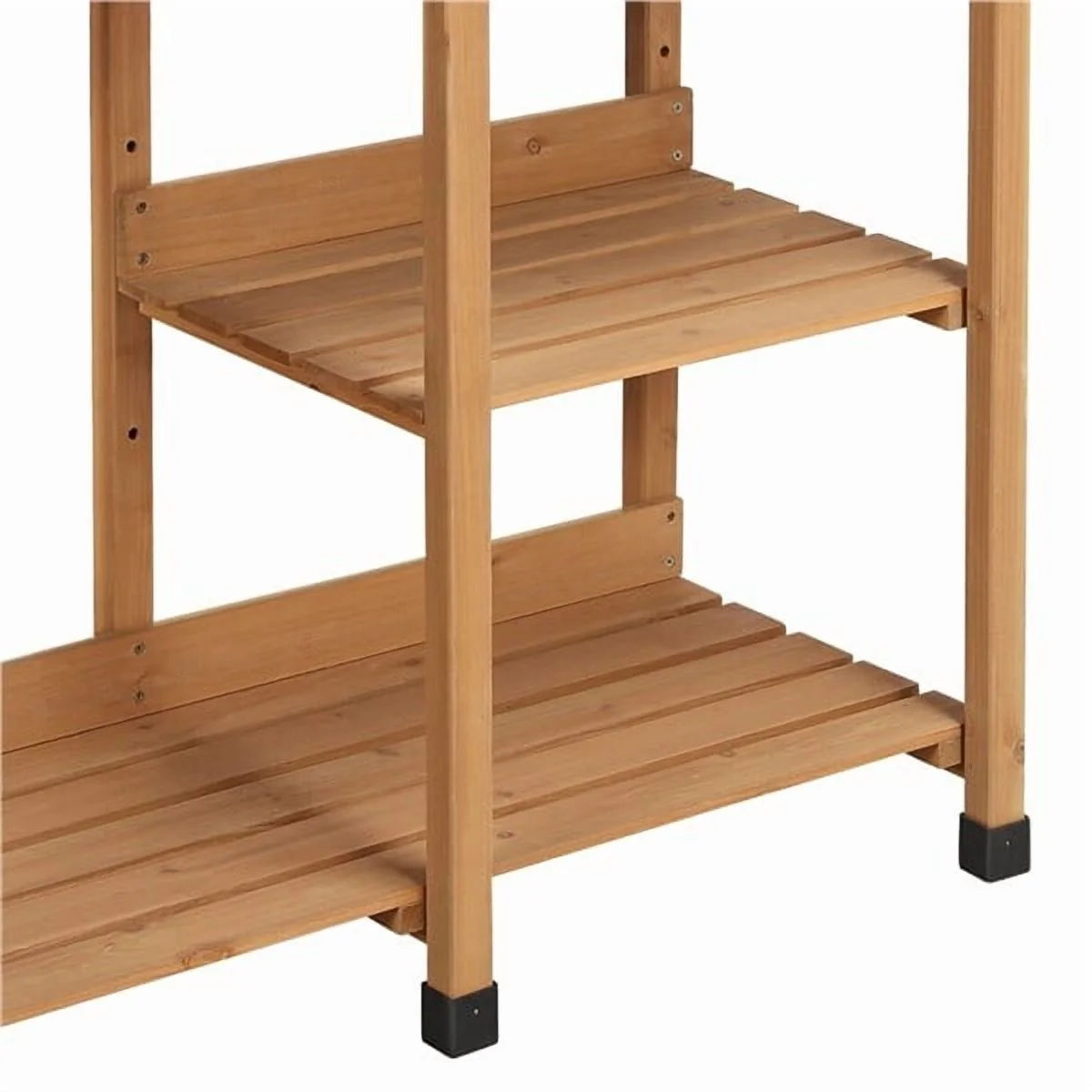 Potting Bench Outdoor Garden Work Bench Station Planting Solid Wood Construction for Horticulture w/Sink Drawer Rack Shelves - Image 6