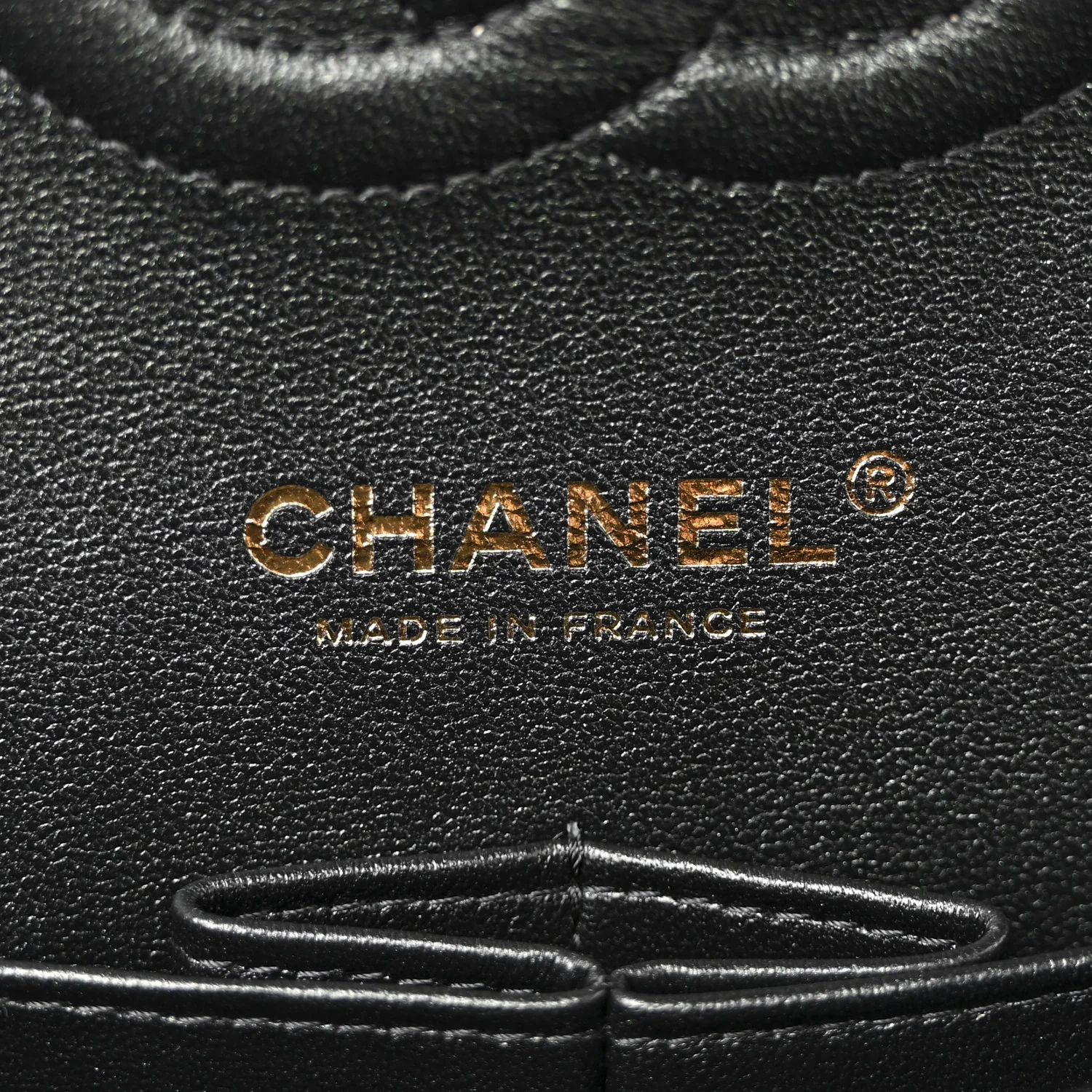 Iridescent Lambskin Quilted Medium Double Flap Black