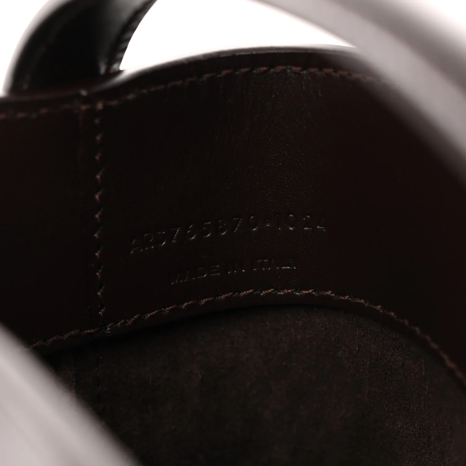 Shiny Calfskin Le 37 Mini Bucket Bag Dark Sweet Chocolate