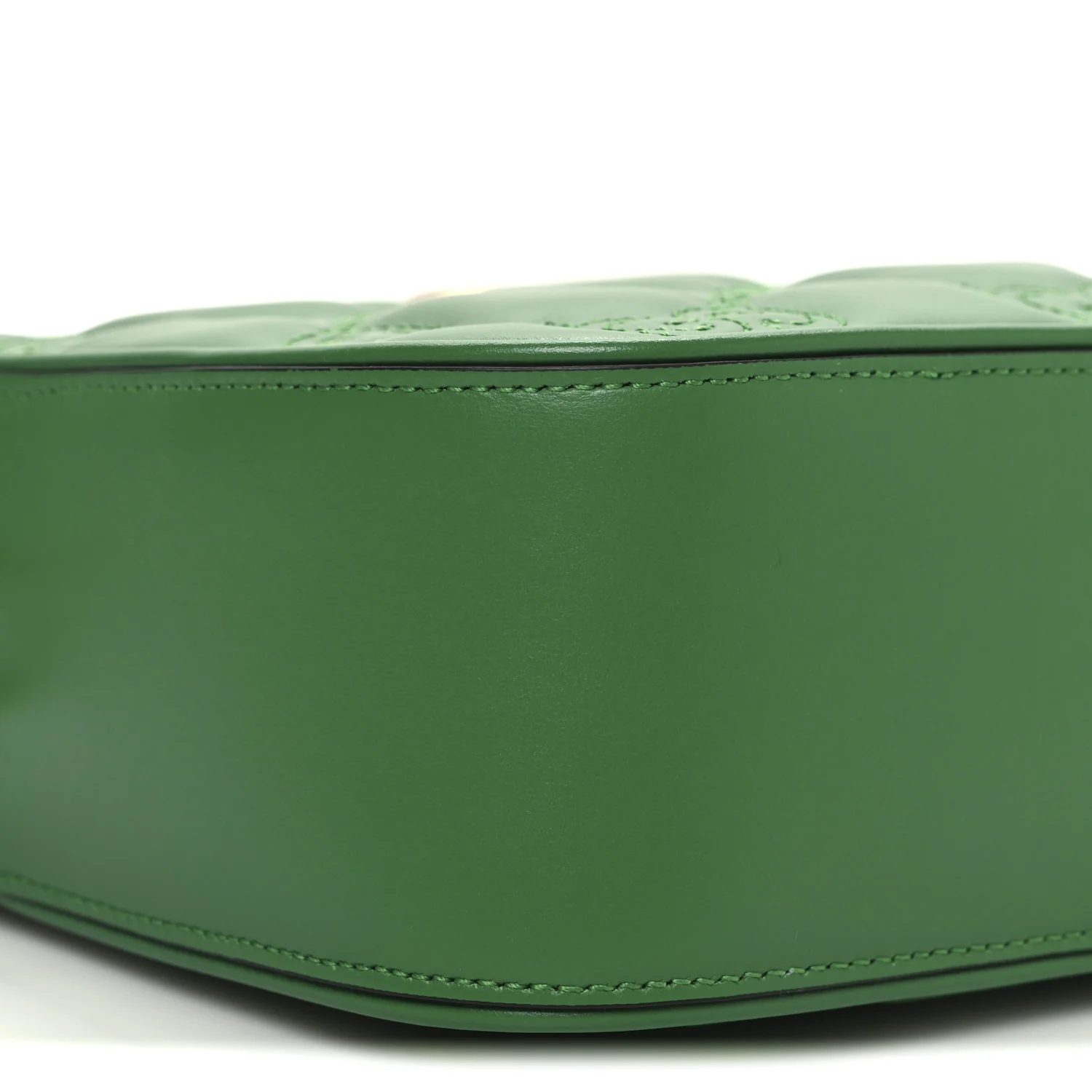 Calfskin GG Matelasse Shoulder Bag Spring Green Natural