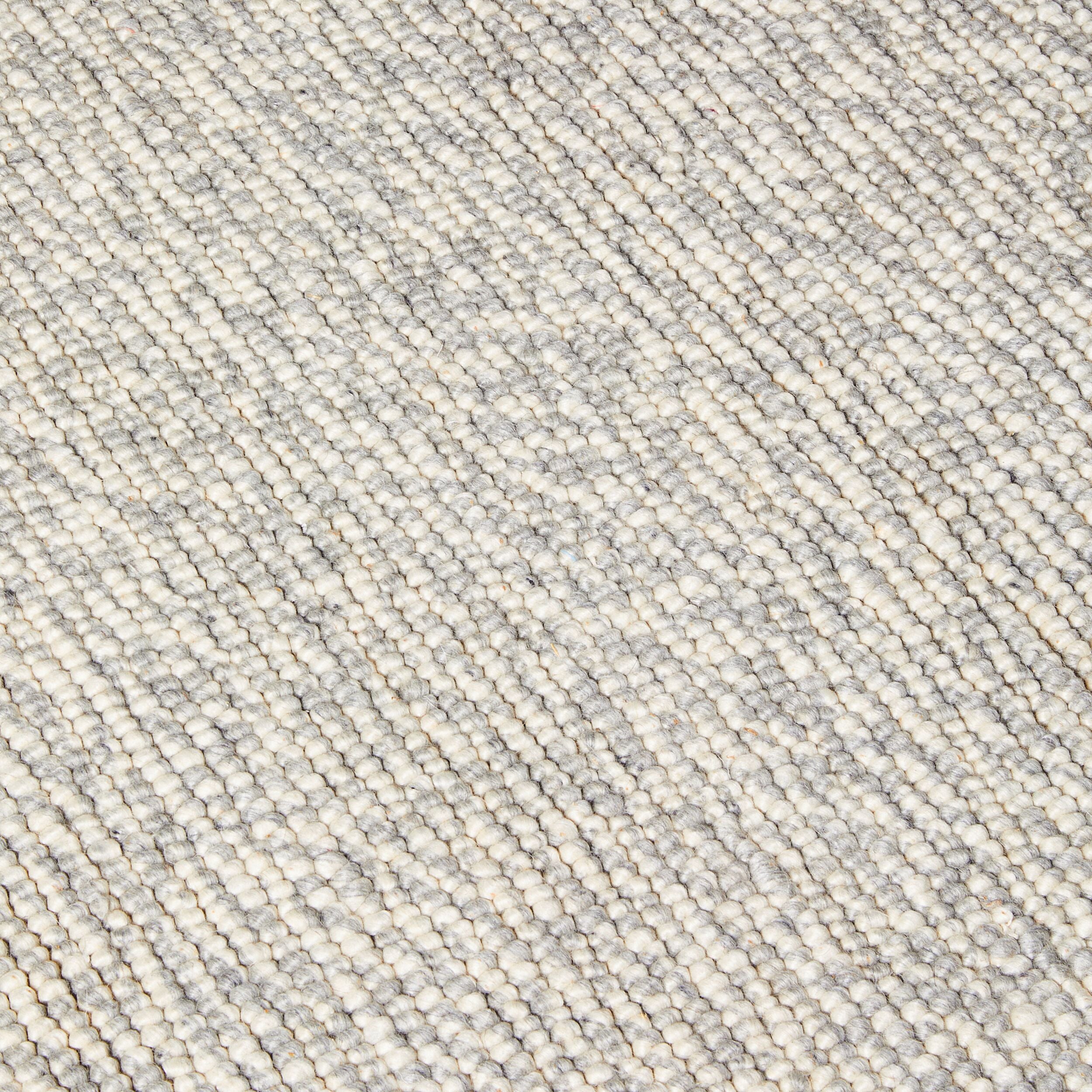 Pebbles Hand Woven Grey Wool Viscose Rug 240x150cm