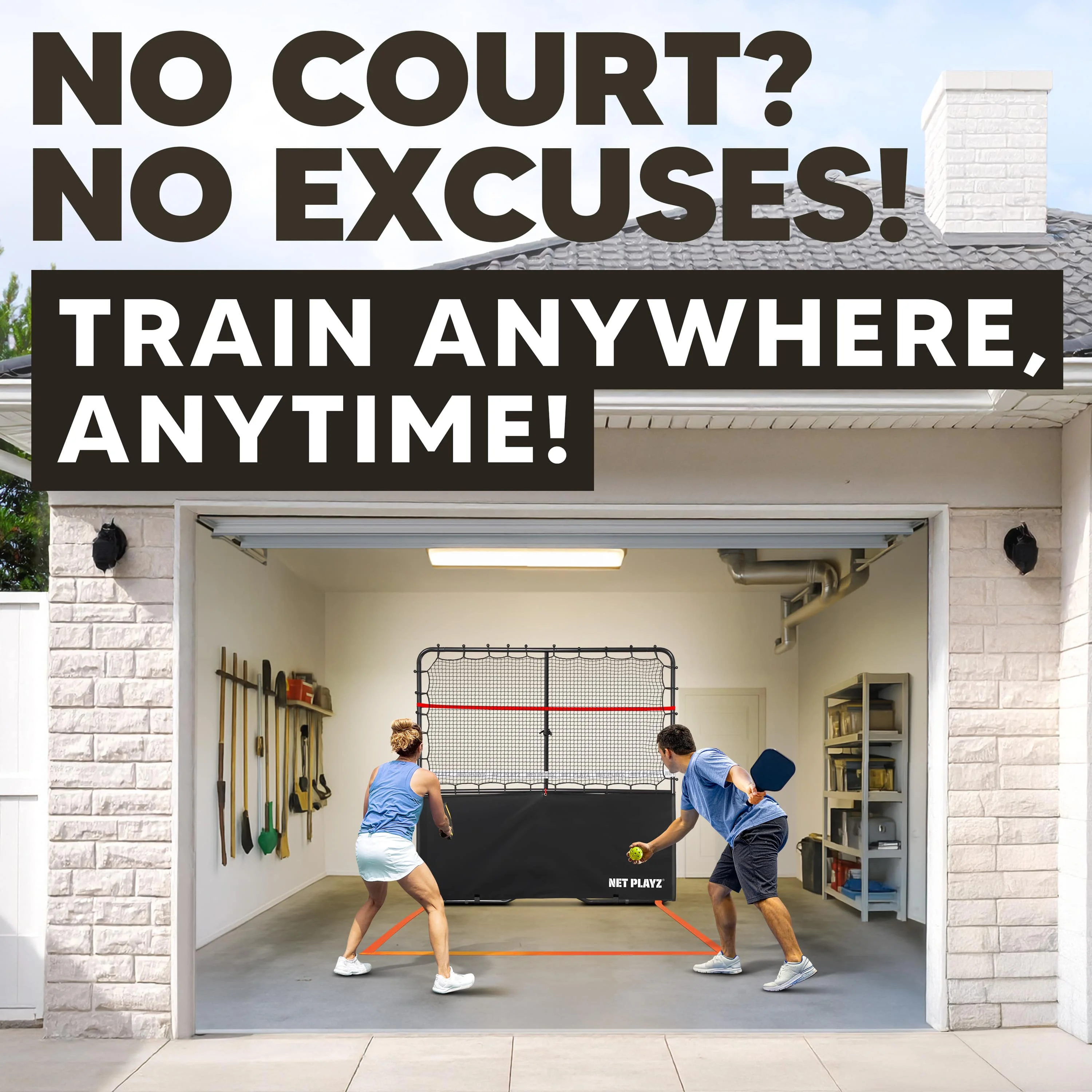 6ft Pickleball Rebounder Training Aid, Adjustable Angle Easy Setup & Storage - Perfect Your Forehands Backhands Dinks Volleys Accuracy Coordination Kitchen Control, Designed for Pickleball