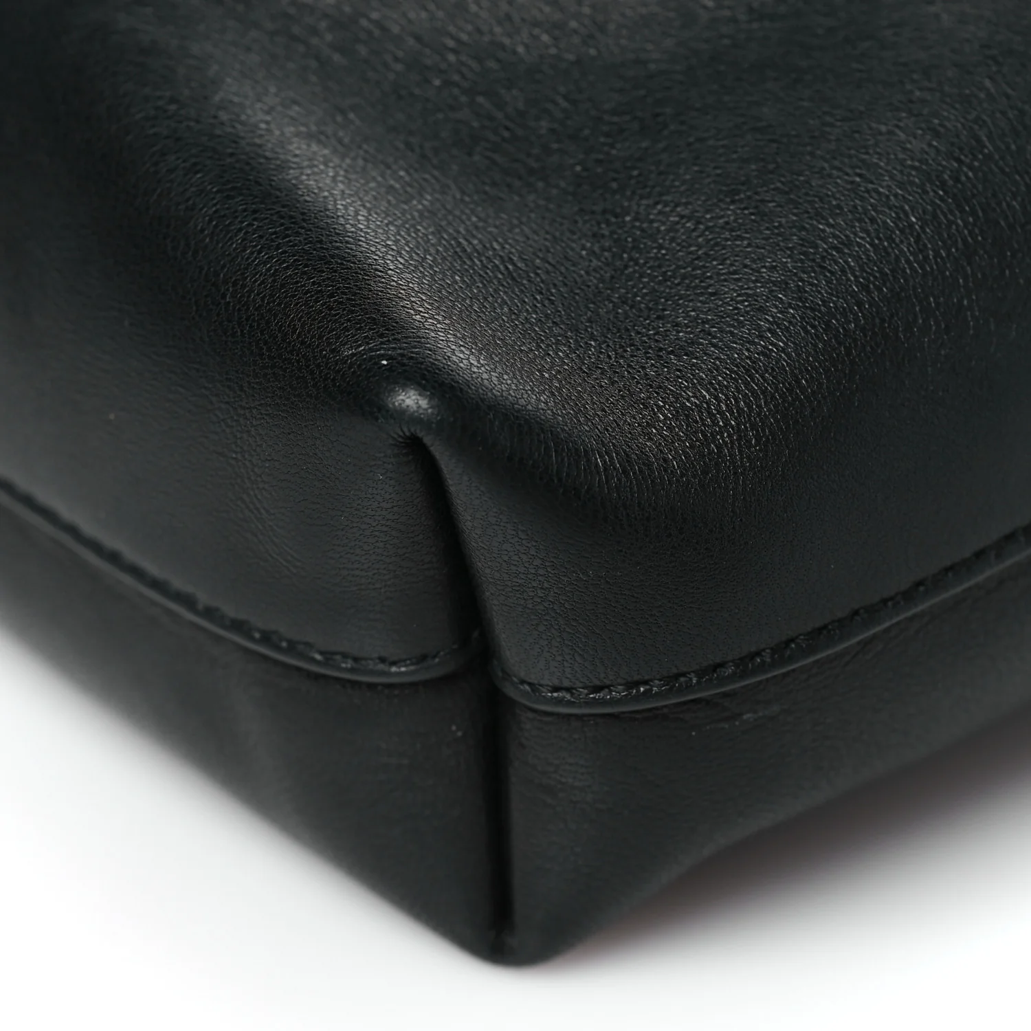 Lambskin Pochon Shoulder Bag Black