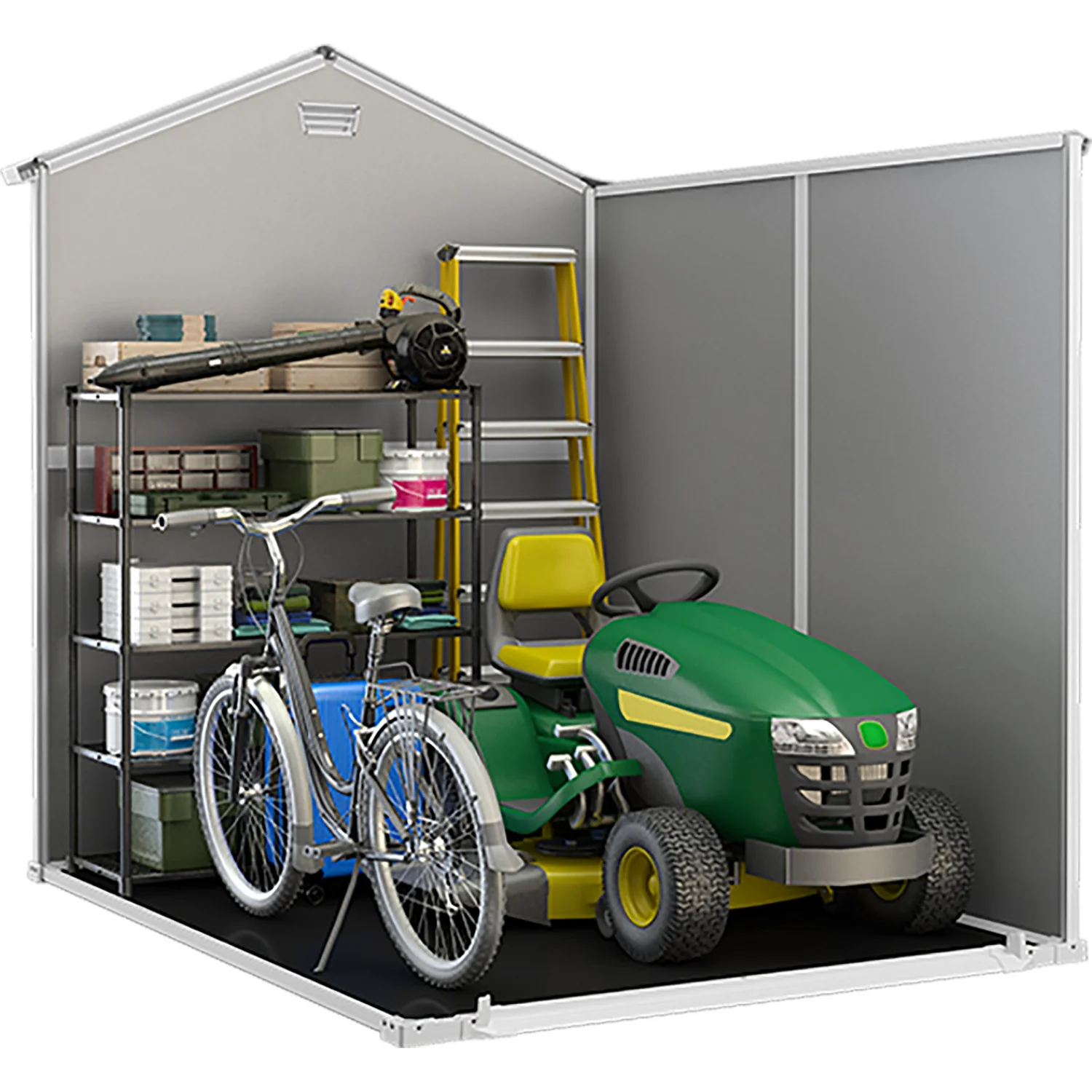 KETER - Casetta da giardino grande grigio Manor 6x8 - h227x237x185,5 cm
