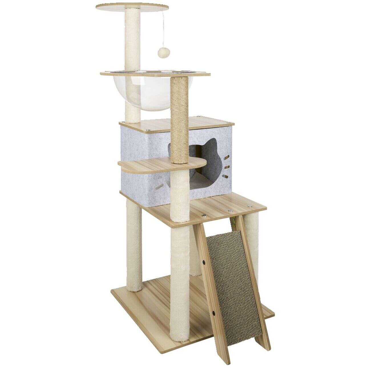 Arbre à chat avec couchages/griffoirs/balle 48x48xH120cm