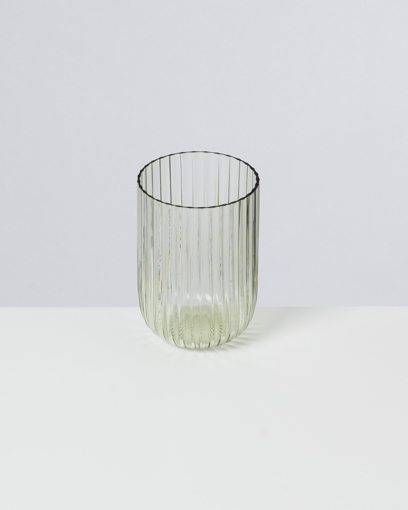 JOIA - SMALL GLASS RIFFLED EMERALD