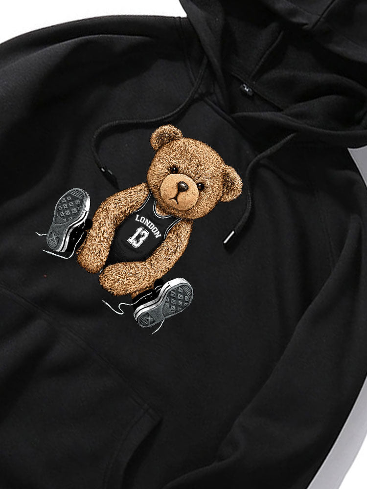 Sweat à capuche imprimé ours de Londres