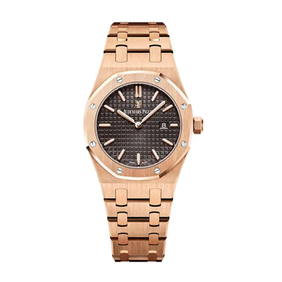 [Super Clone]Audemars piguet Royal Oak Quartz Ladies Rose Gold 33mm Watch