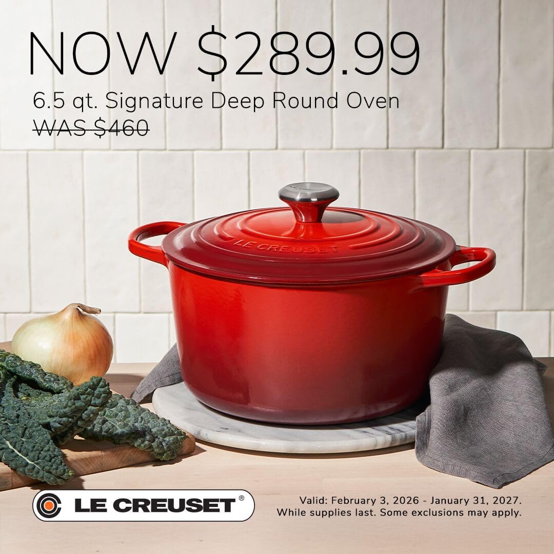 Le Creuset Enameled Cast Iron Signature Deep Round Oven, 6.5 qt., Sea Salt