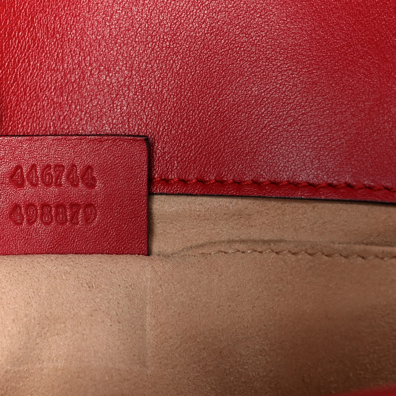 Calfskin Matelasse Mini GG Marmont Shoulder Bag Hibiscus Red