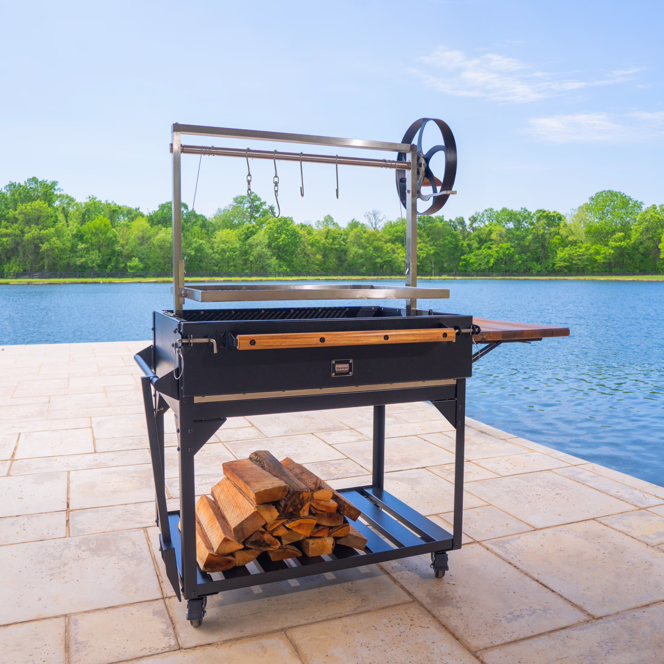 Argentine Santa Maria Heritage Wood Fire Charcoal Grill, Fire Bricks