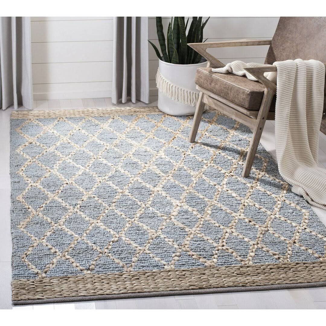 Alegria Handmade Tufted Light Blue/Brown Rug Breakwater Bay Rug Size: Rectangle 5' x 8'