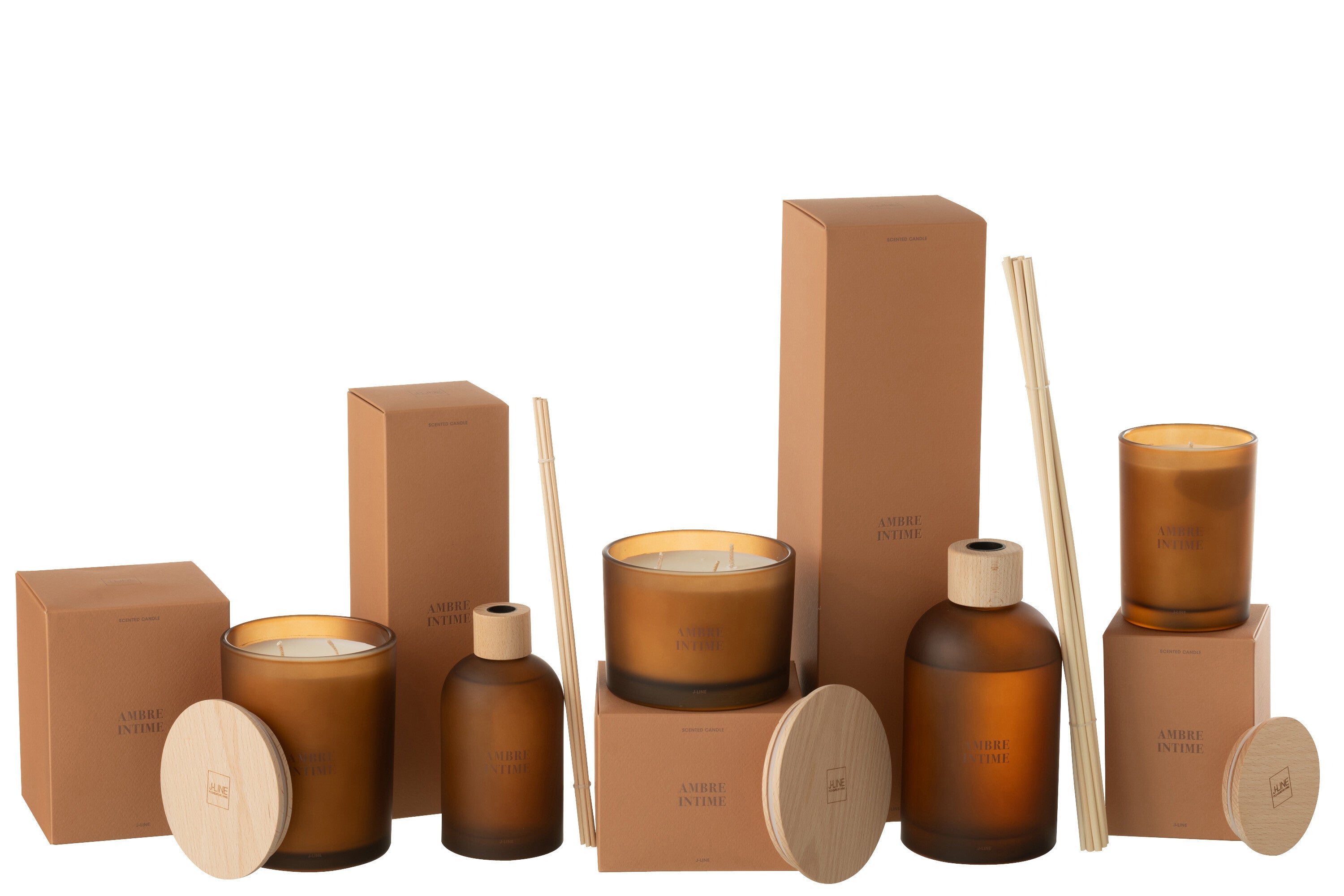 J-Line geurolie Accords Essentiels - Ambre Intime - oker - 550 ml