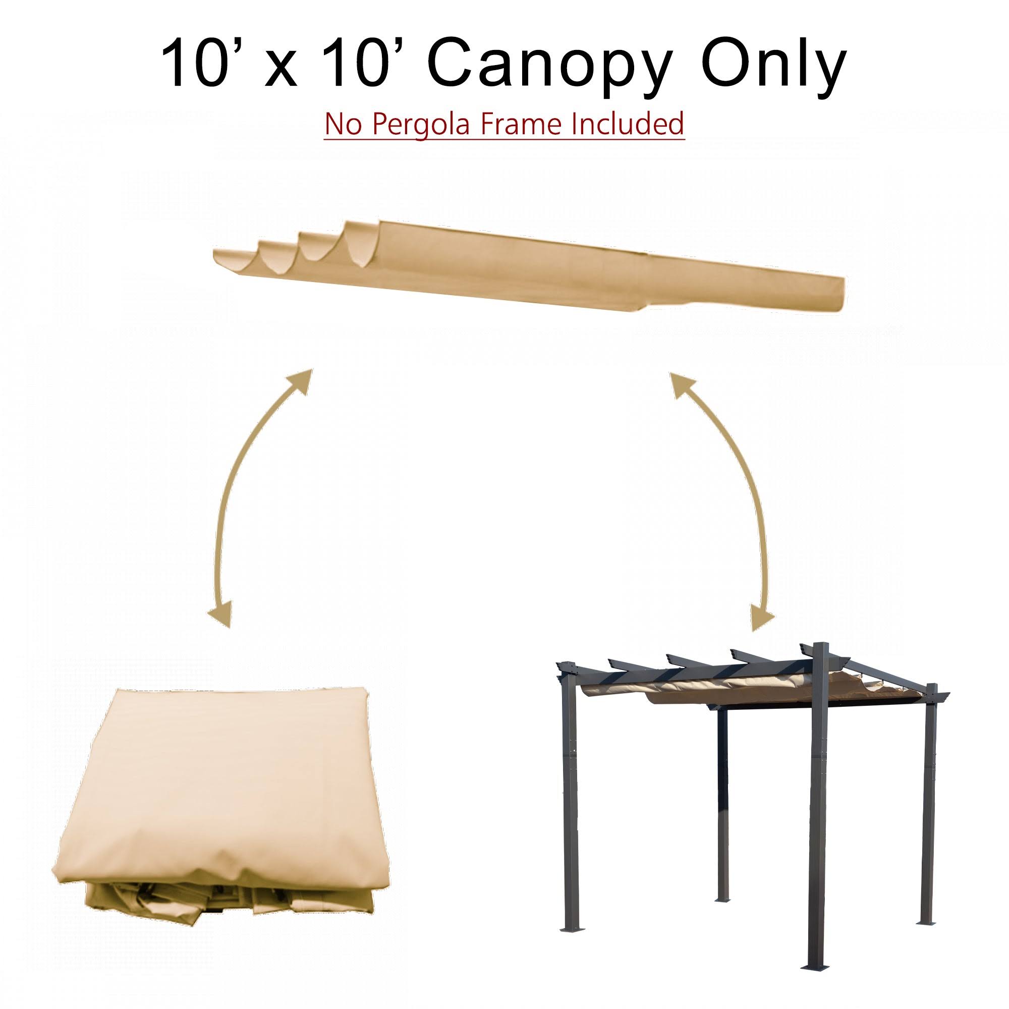 Morgan Outdoor 10 ft. x 10 ft. Pergola Sun Shade Canopy Beige