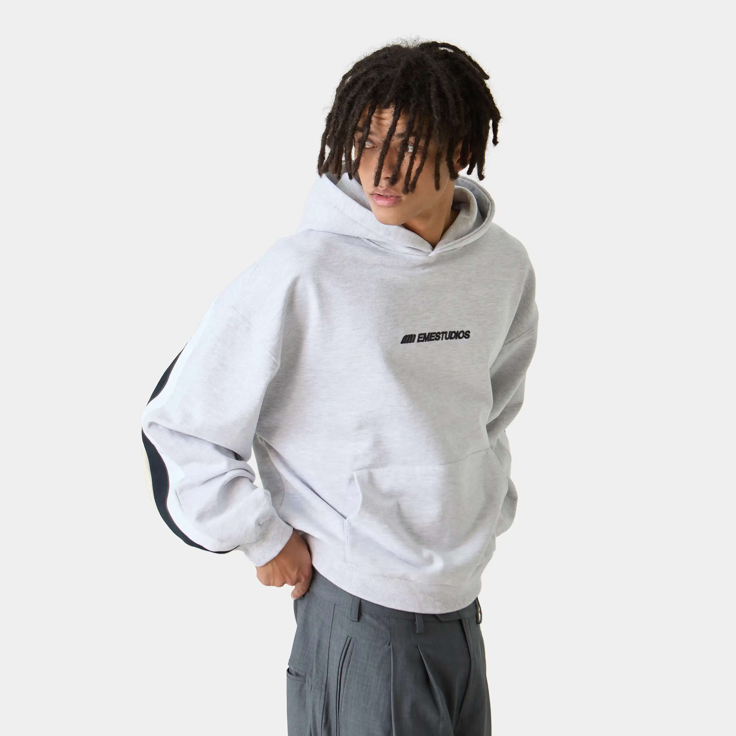 Vanguard Heather Grey Oversized Hoodie