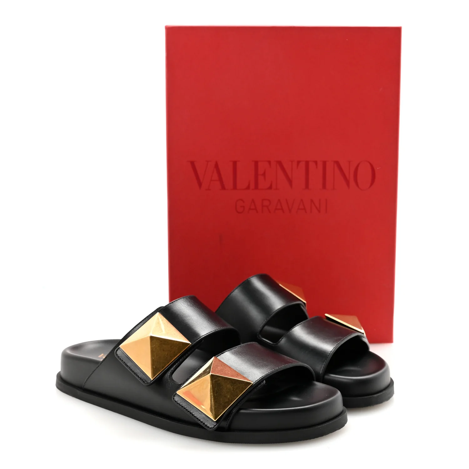 Nappa One Stud Slide Sandals 36.5 Black