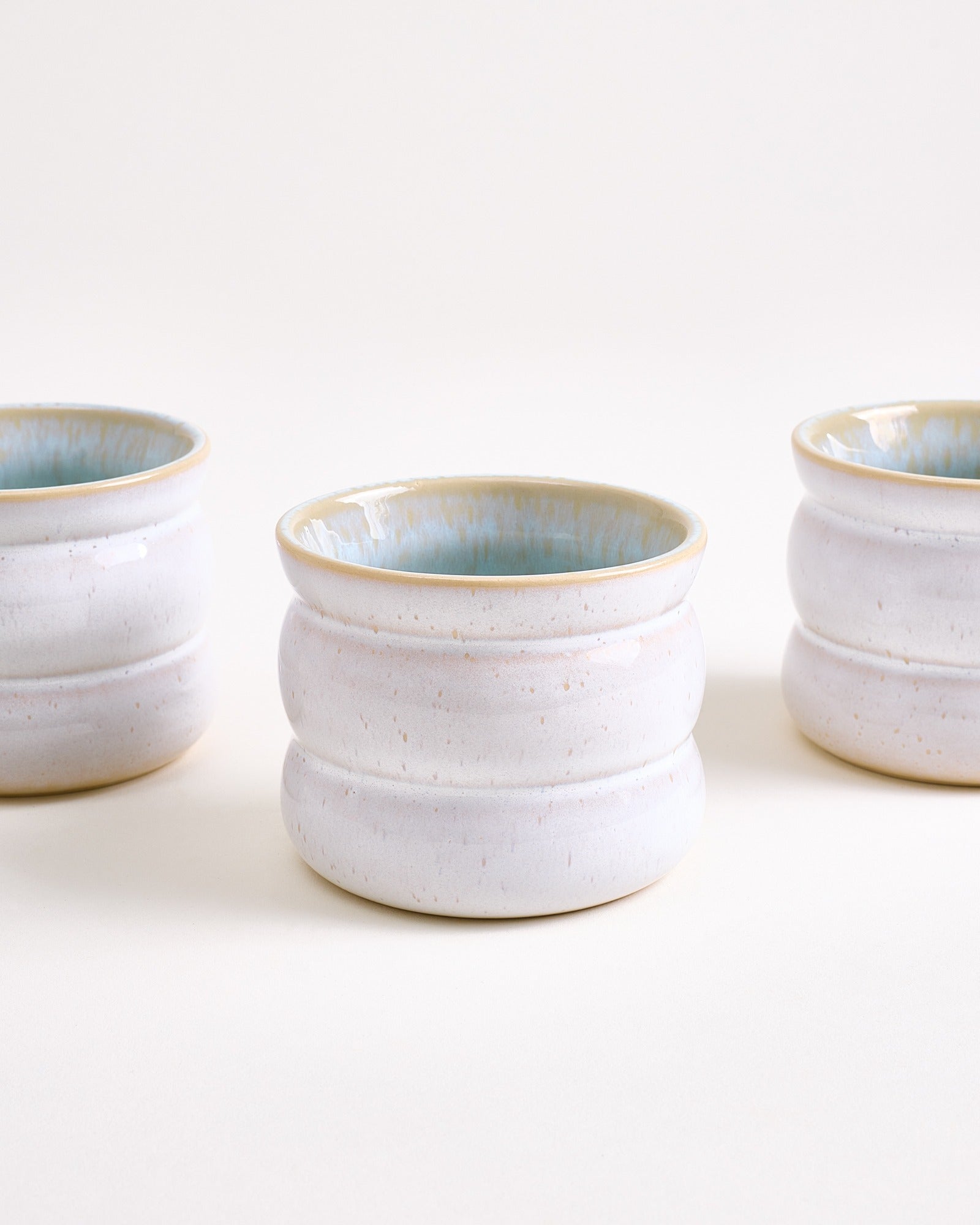 AREIA - SMALL CUP BUBBLE AZURE SET OF 6