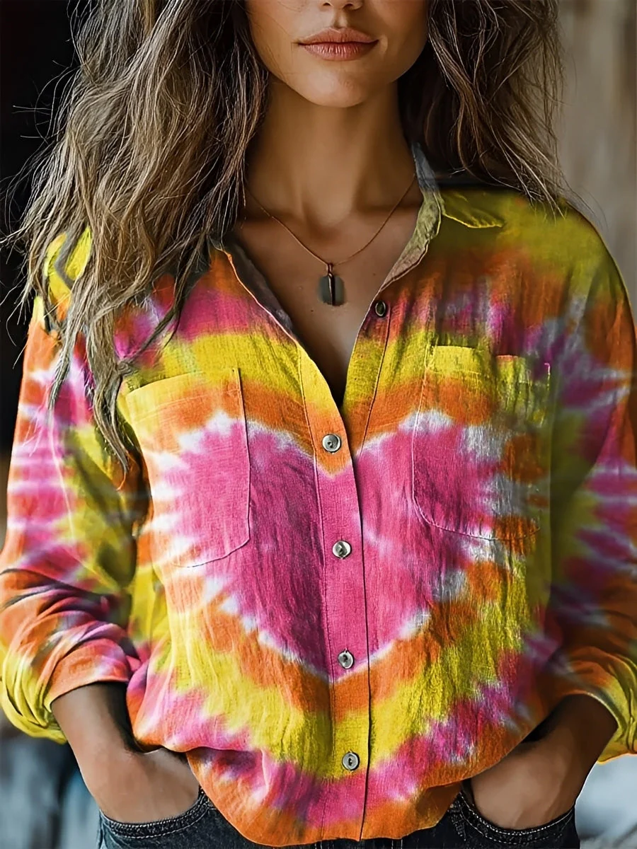 Jasmin - Blouse colorée à manches longues
