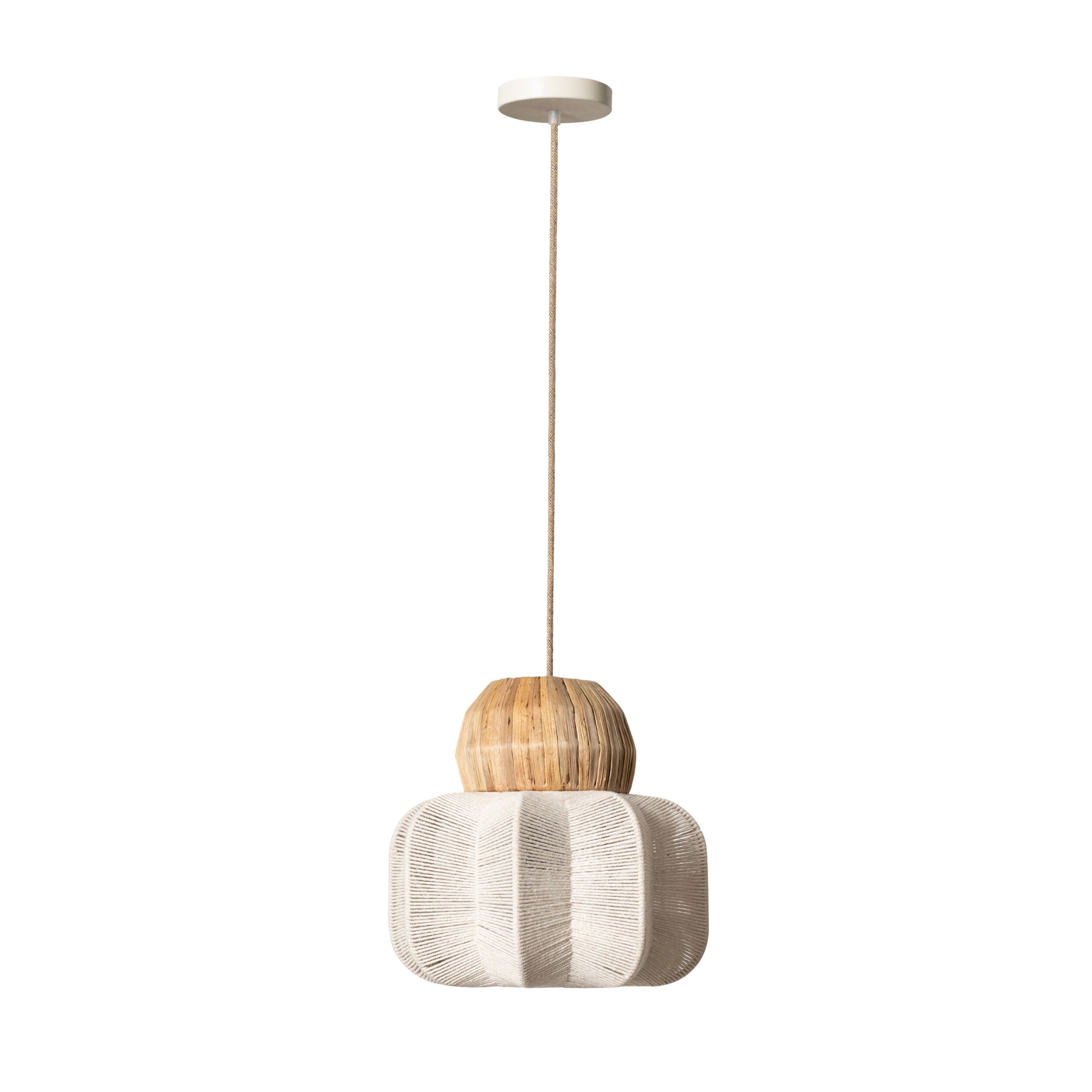 Dahlia Pendant White Natural 30x30x30cm