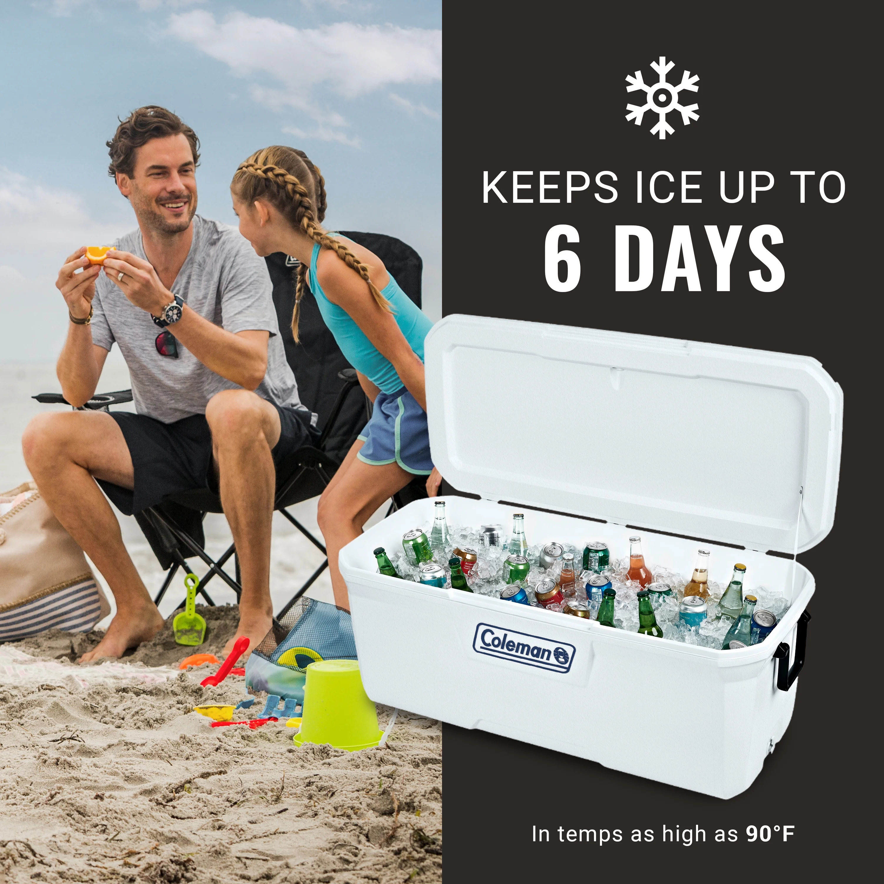 Coleman Classic Series 150 Qt. Marine Hard Ice Chest Cooler, White
