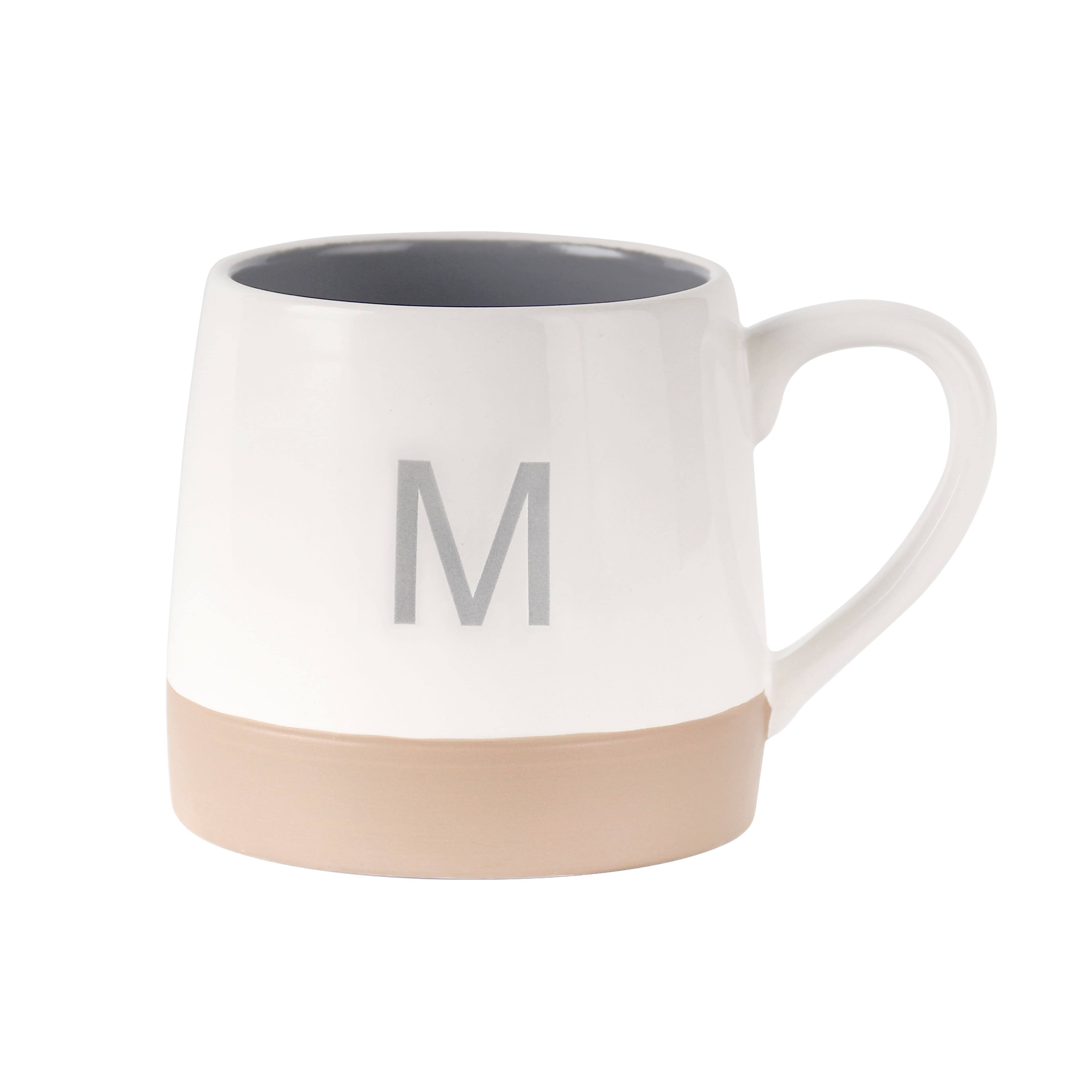 Celebrate It Christmas Alphabet M Monogram Mug - Gray - 1 Each