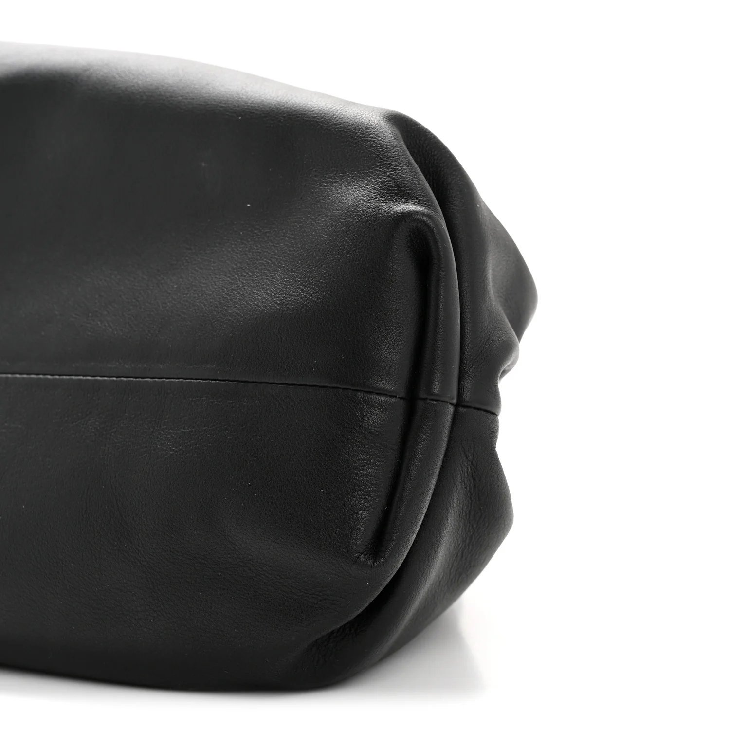 Smooth Butter Calf The Pouch Oversized Clutch Black