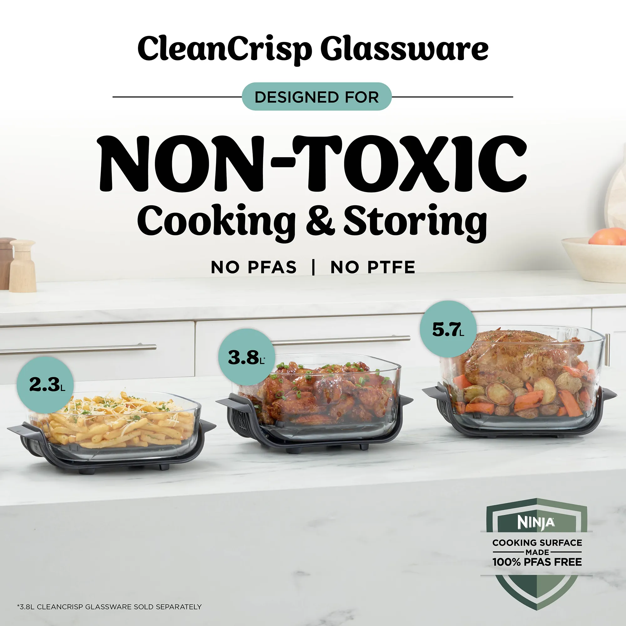 Ninja Crispi Pro 6-in-1 Countertop Glass Air Fryer