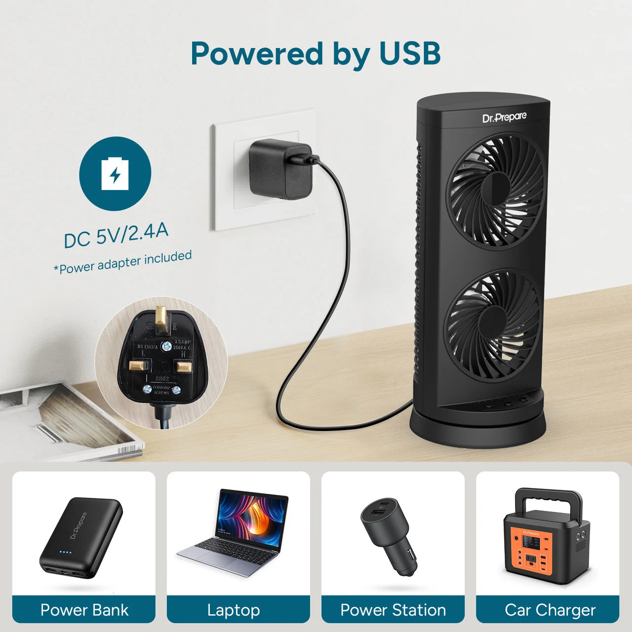 Upgraded Dual Oscillating Tower Fan