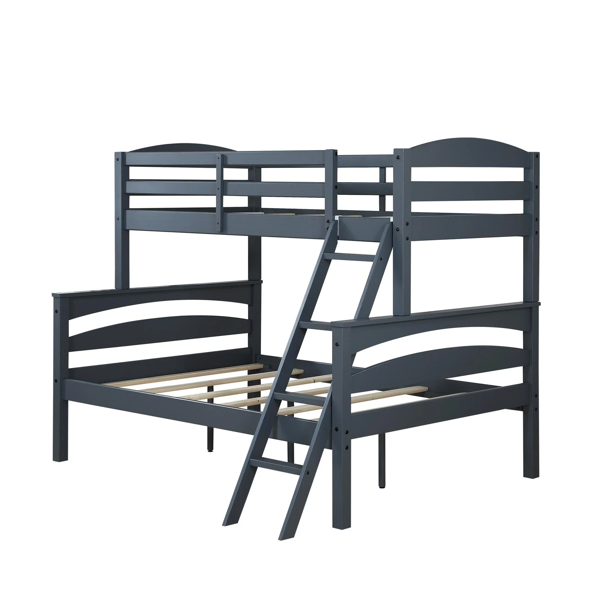 Better Homes & Gardens Leighton Kids' Convertible Twin-Over-Full Bunk Bed, Gray