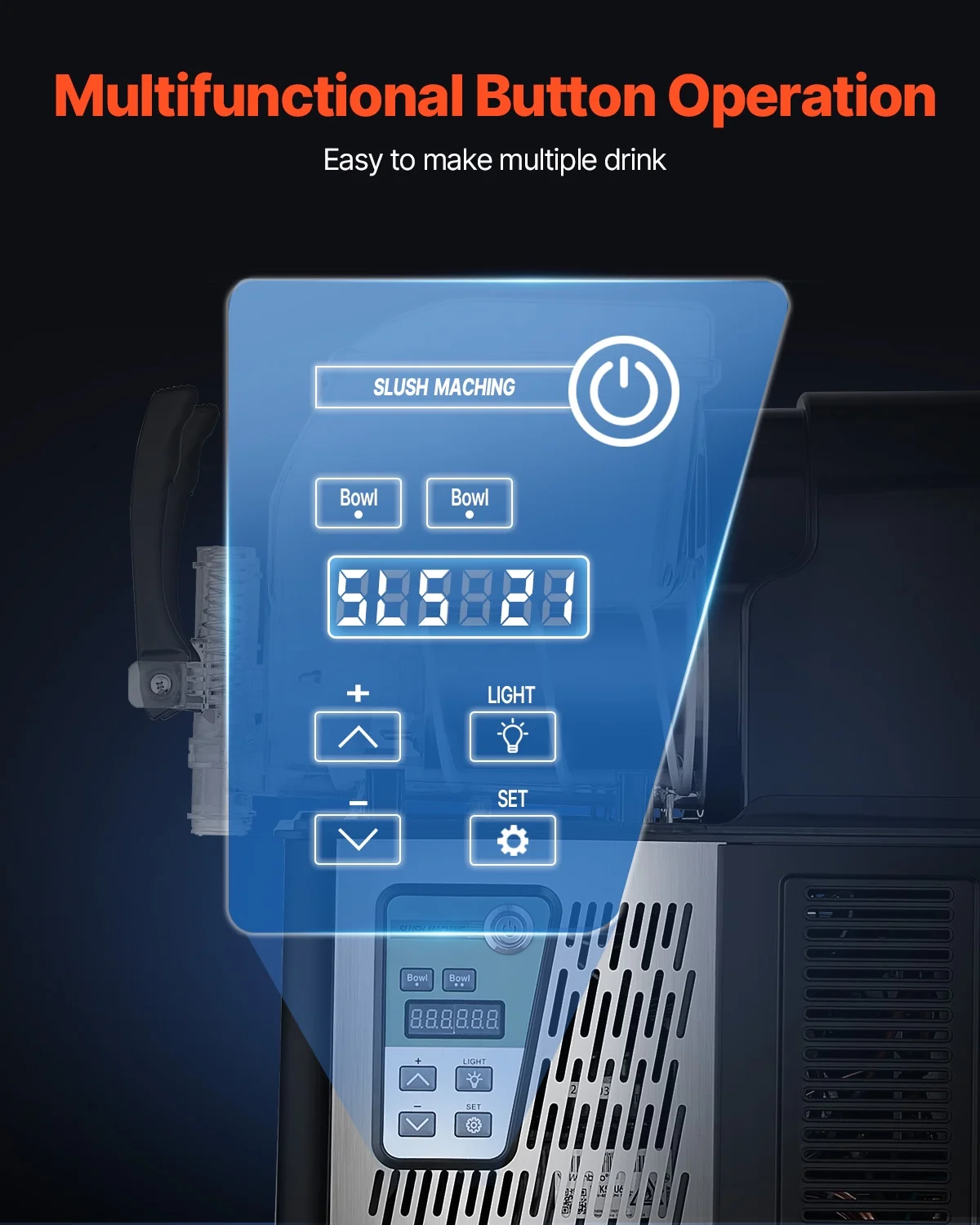 Commercial Slushy Machine, 4L*2 Tank Slushie Machine, Frozen Drink Machine with Temperature Preservation, Slushy Maker Machine - Image 8