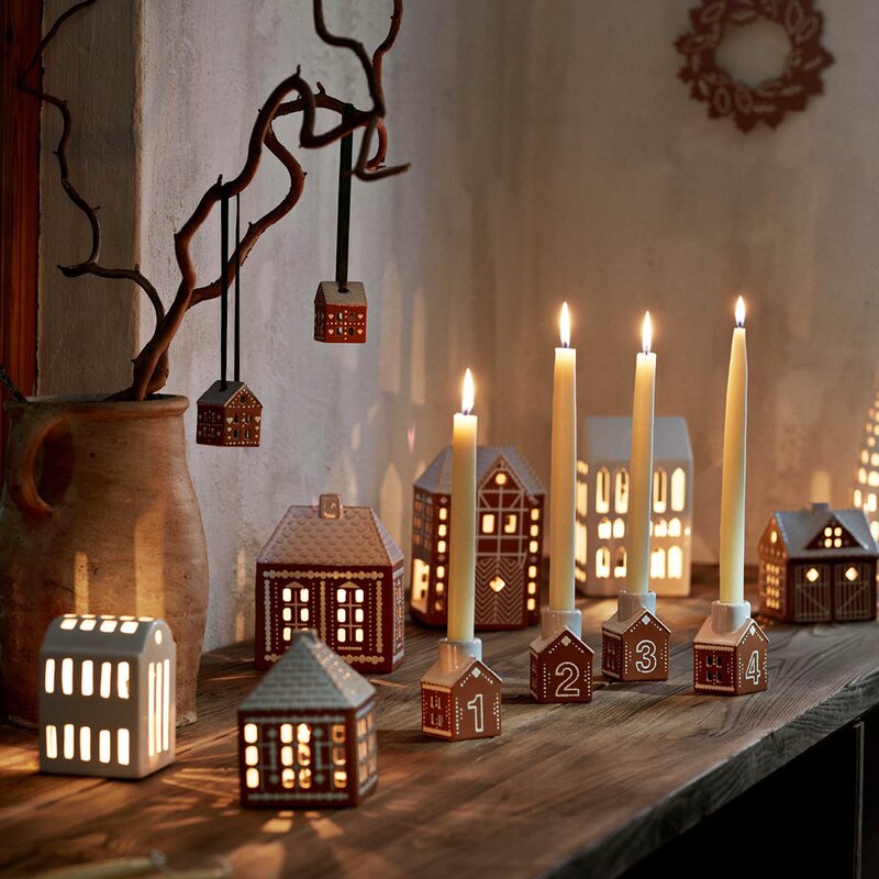 Gingerbread juleoppheng 5x4 cm 2 stk brun