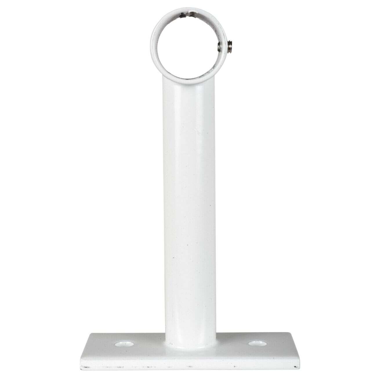 Support long pour tringle blanc métal