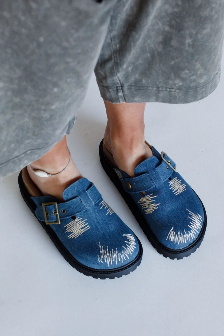 Bliss Bound Mules - Navy