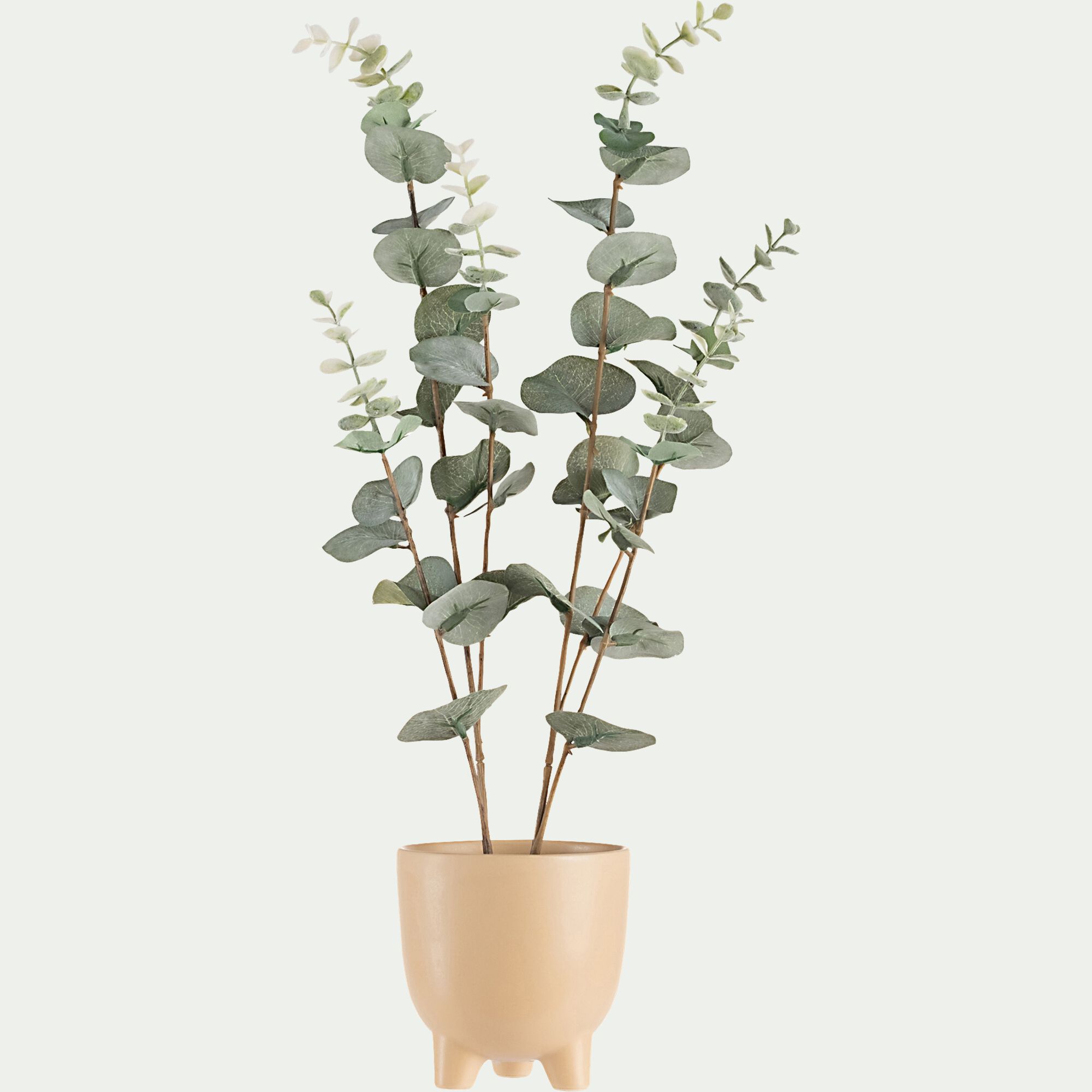 JEREZ - Cache-pot sur pieds en céramique H11cm - beige