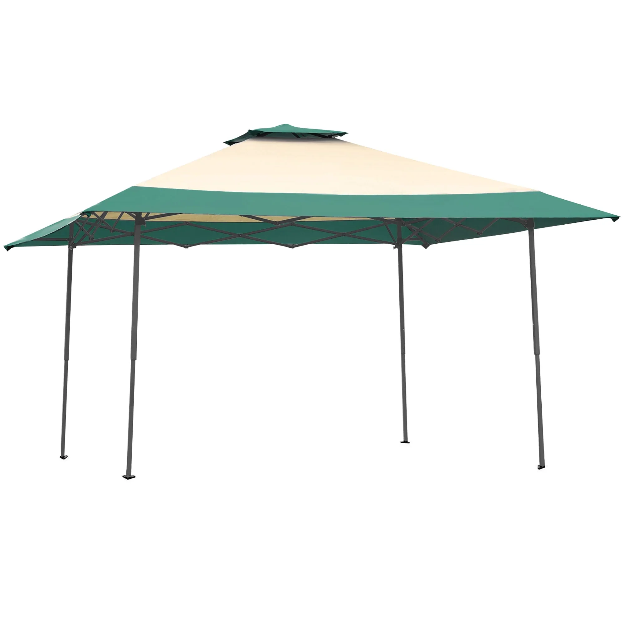 Costway 13'x13' Gazebo  Canopy  Shelter Awning Tent Patio Garden Green