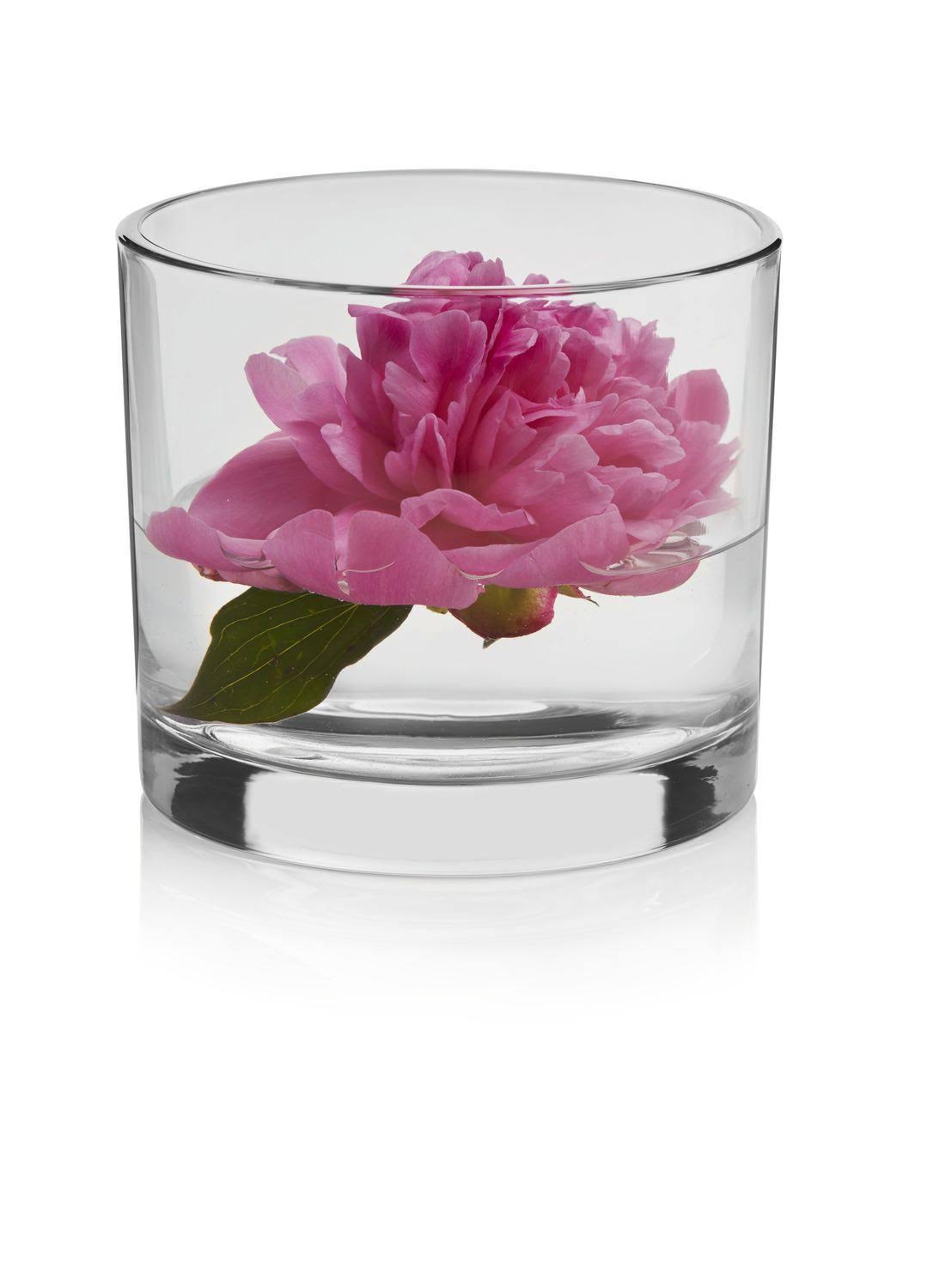 Crisa by Libbey Glass Capstan Vase Cylinder 4.5