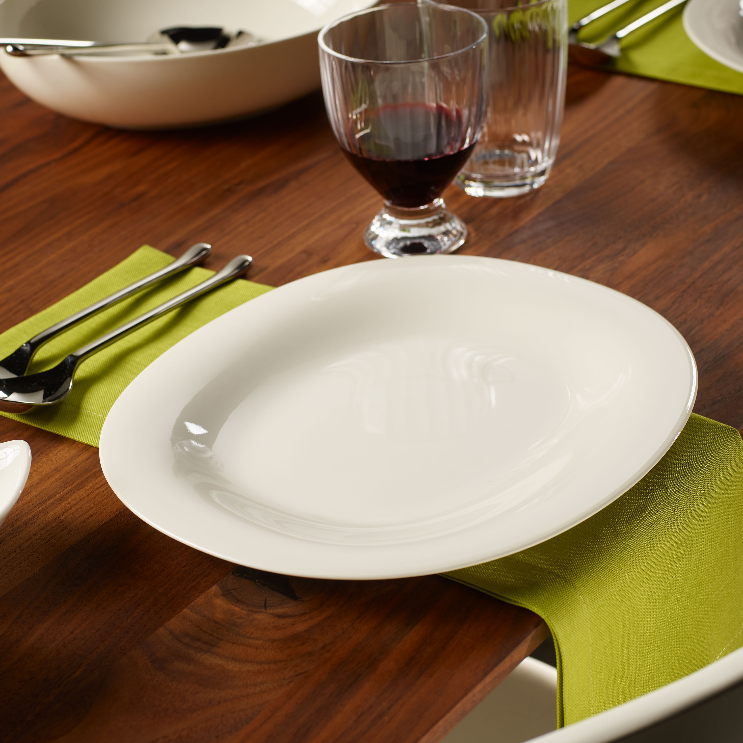 New Cottage Dinner plate - White, 11.5'' x 10.1'', Premium Porcelain