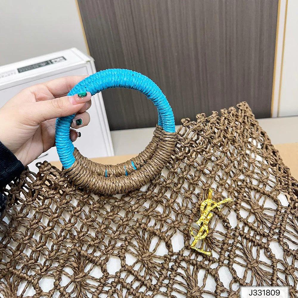 SAINT LAURENT YSL Woven Tote Bag 43x35cm