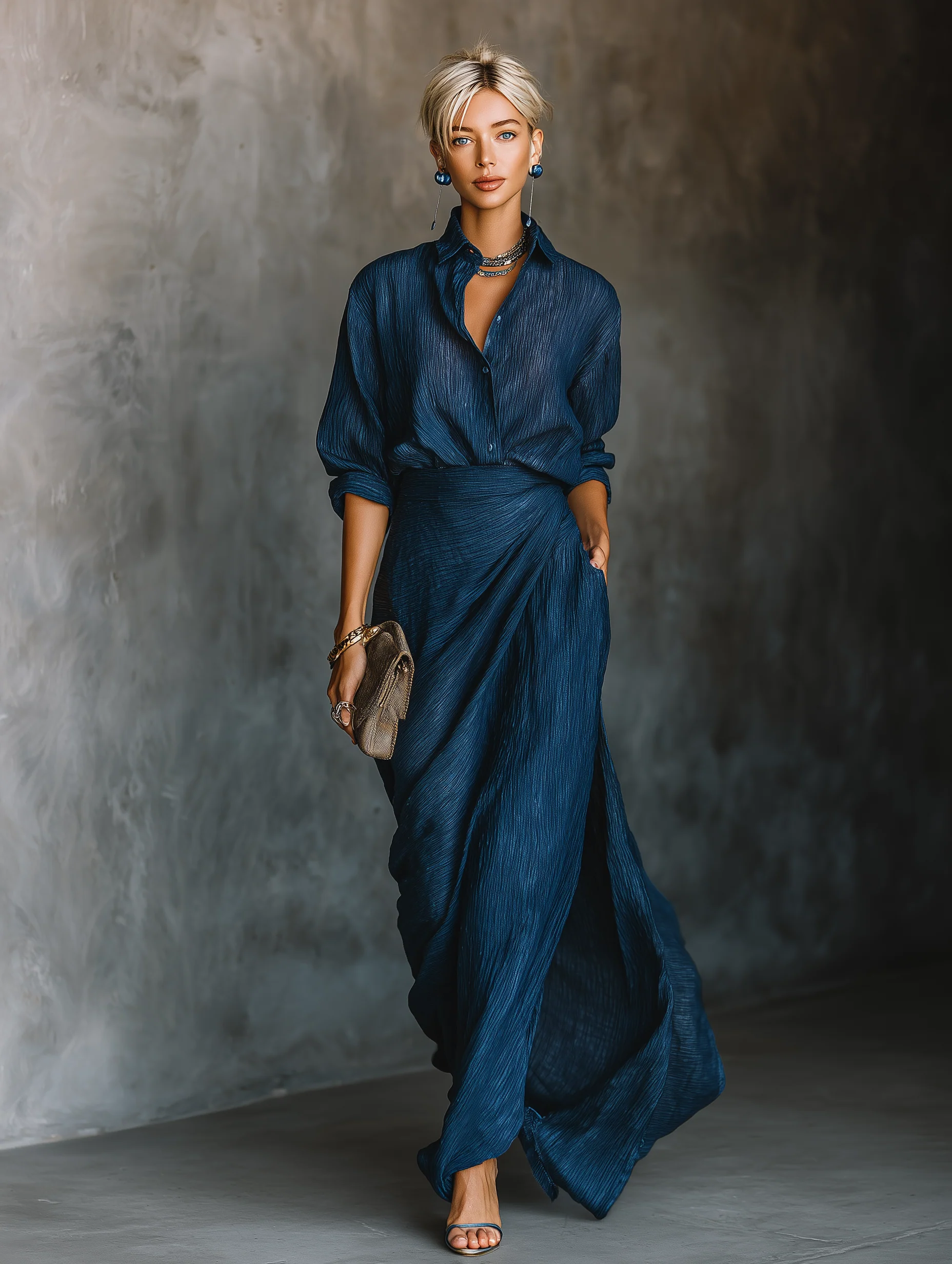 Eleonora | Ensemble Jupe Longue et Chemise Élégante