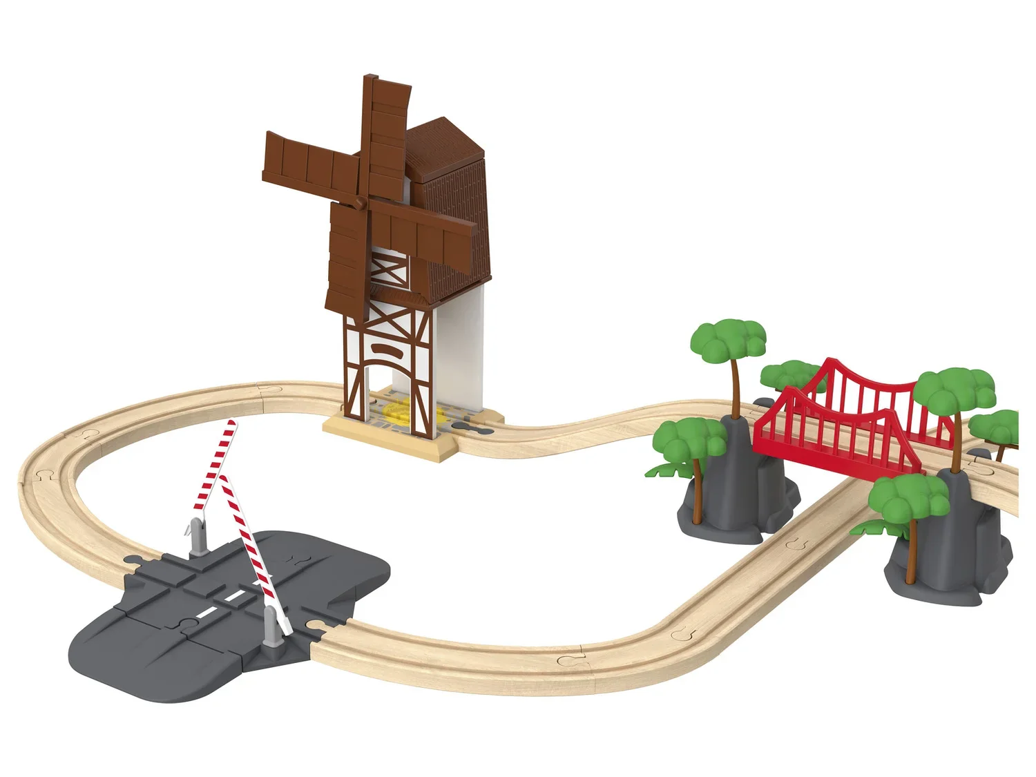 Playtive Set de chemin de fer en bois