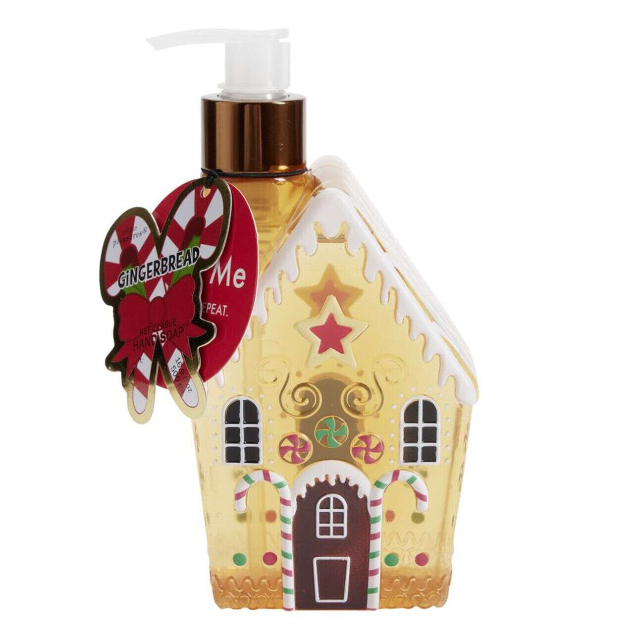 Savon mains liquide flacon forme maison senteur pain d'épices 500ml