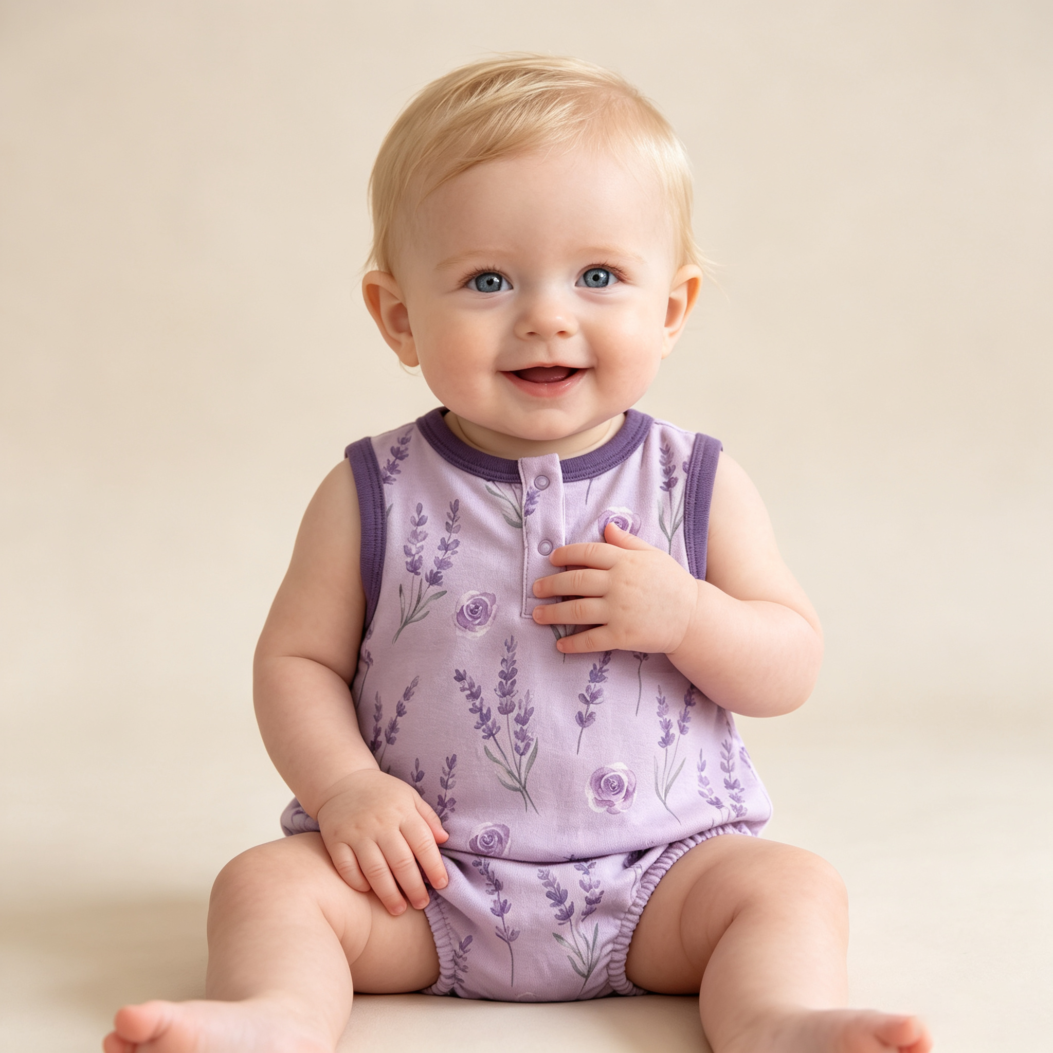 Cute Full Print Sleeveless Baby Bodysuit Back Button Design Toddler Home Wear Breathable Summer Newborn Romper