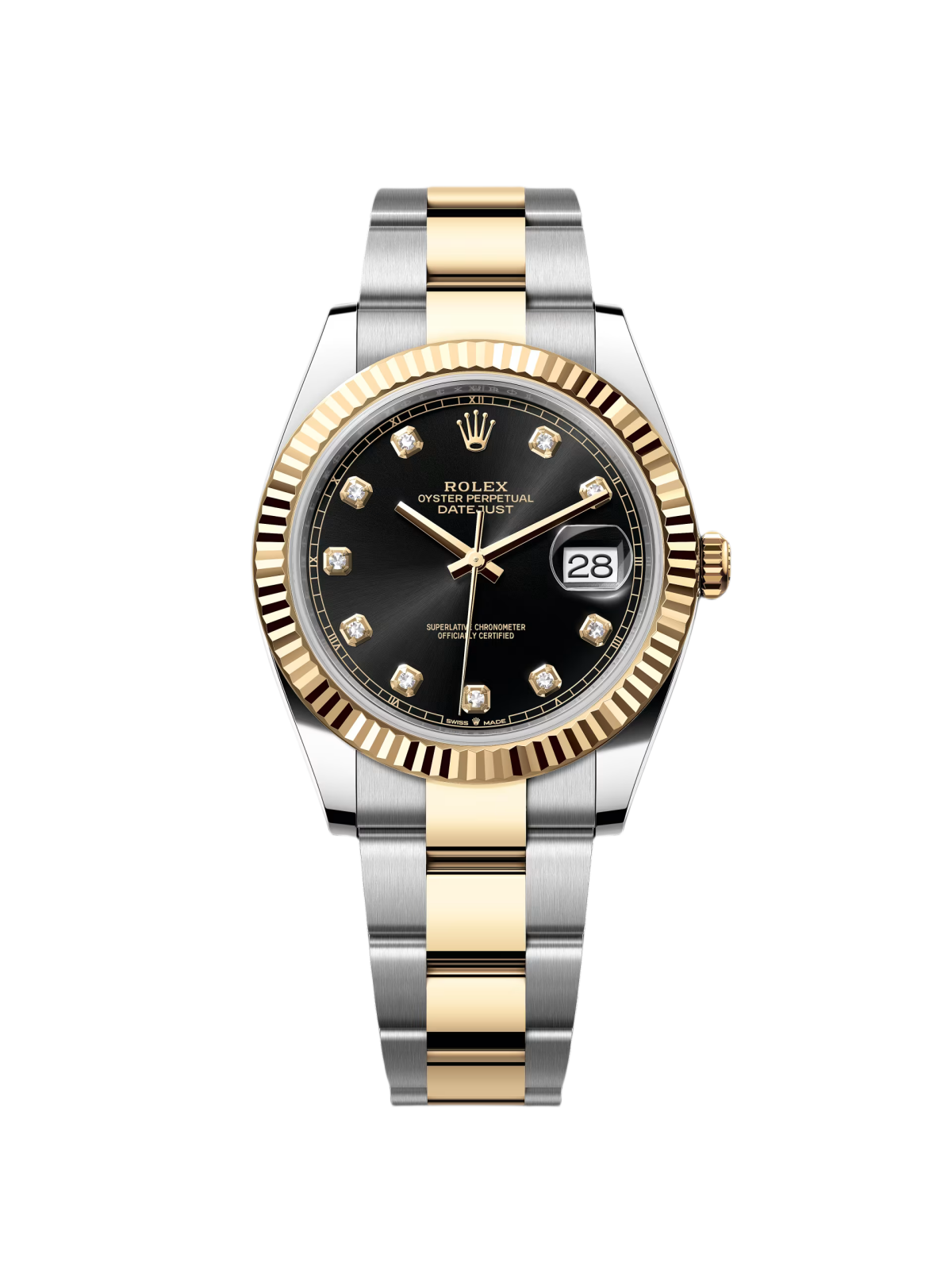 【Super Clone】RLX  Datejust 41mm 126333 Black Diamond Jubilee Steel and Yellow Gold Men’s Watch