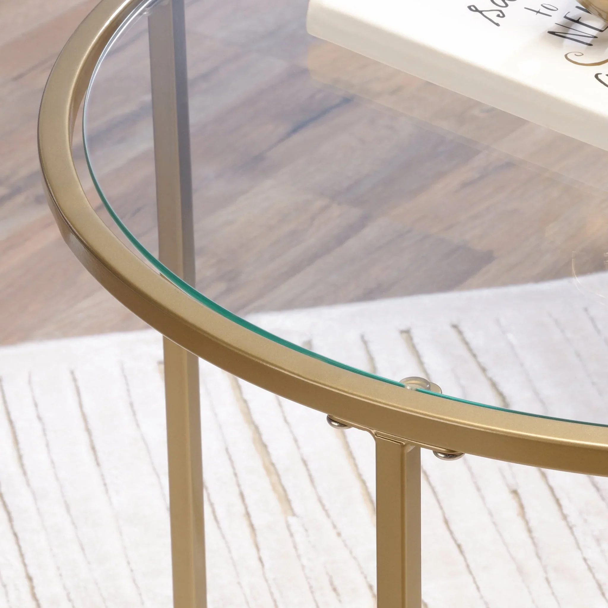 Better Homes & Gardens Nola Side Table, Gold Finish