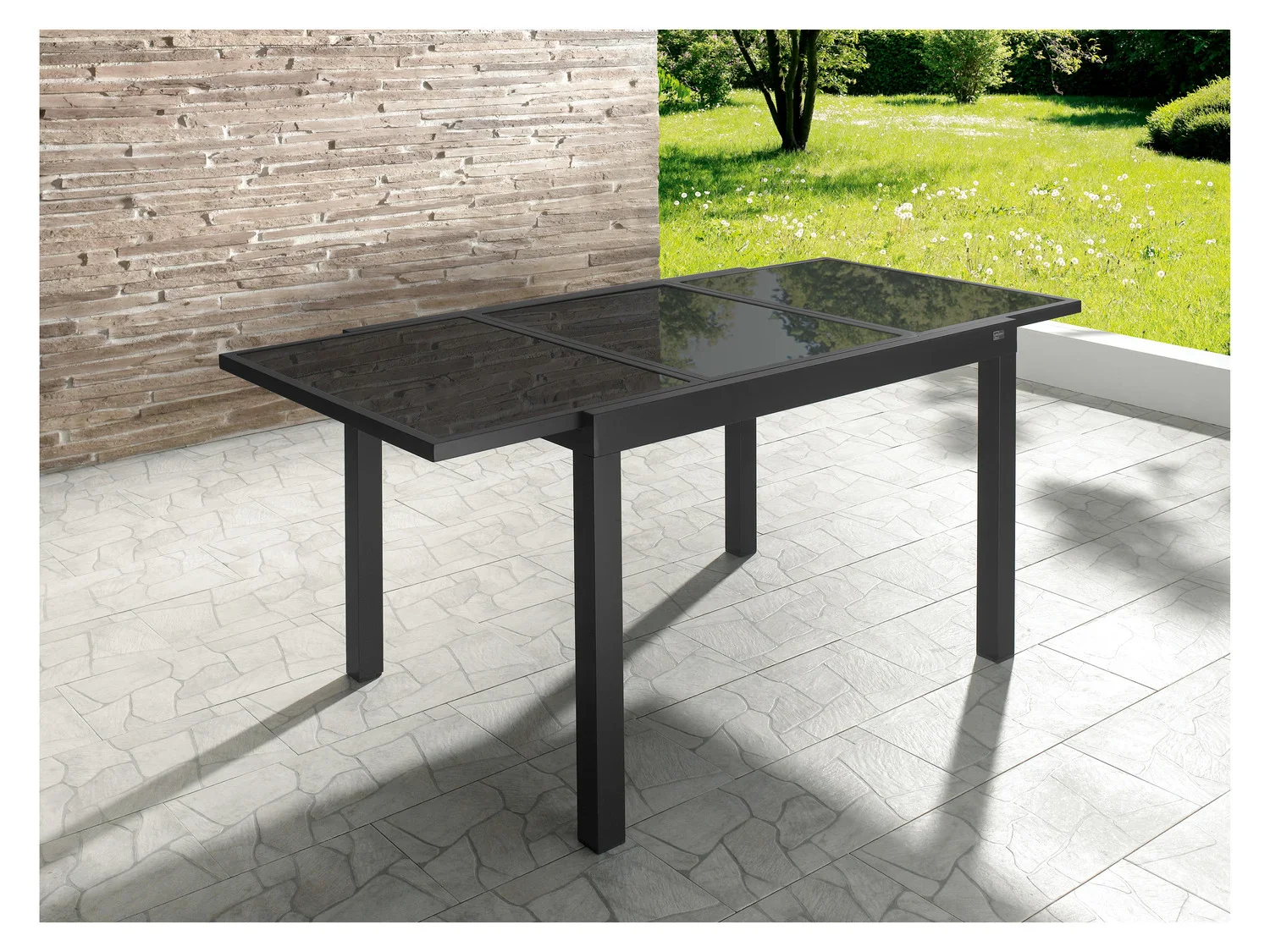 LIVARNO home Table de jardin extensible en aluminium Houston, noir