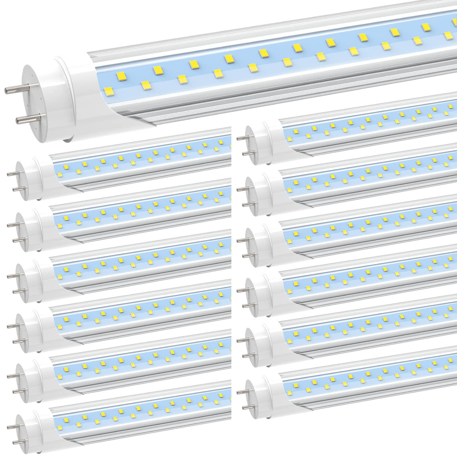 JESLED 4ft T8 LED Tube Light Bulbs, 24W 5000K Daylight White, 3000lm, 4 Foot T12 LED Replacement for Flourescent Tubes, Ballast