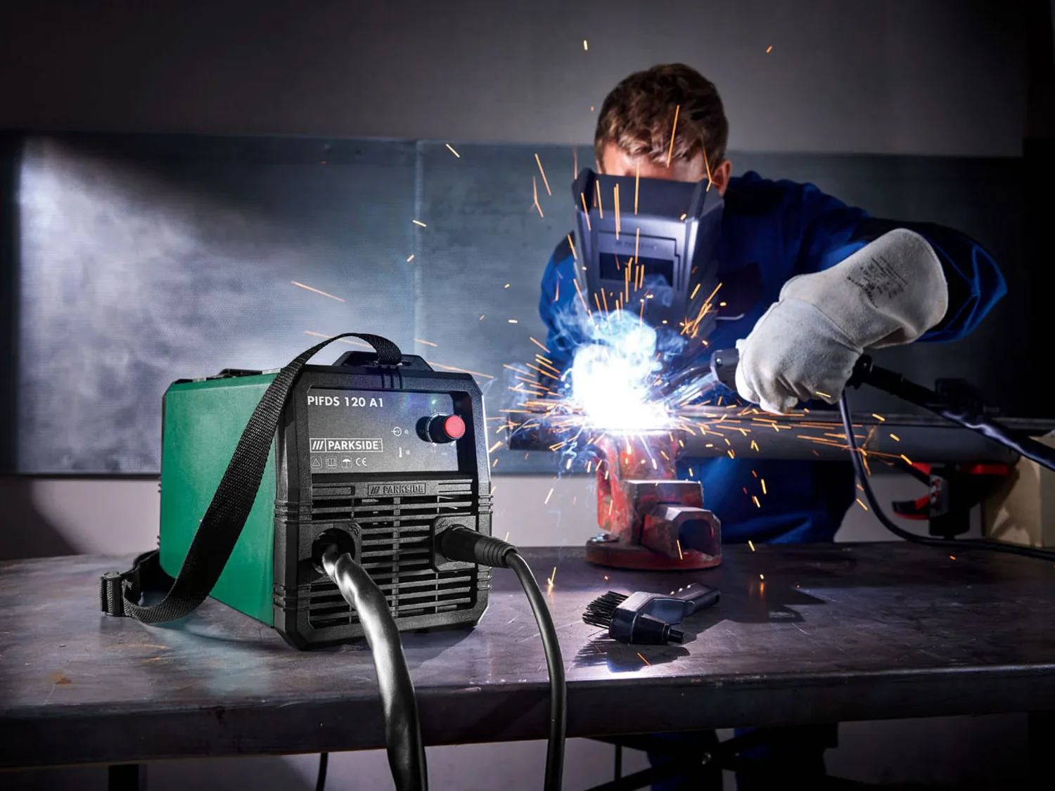 PARKSIDE Poste  souder  fil fourr Inverter PIFDS 120 A1, 230 V