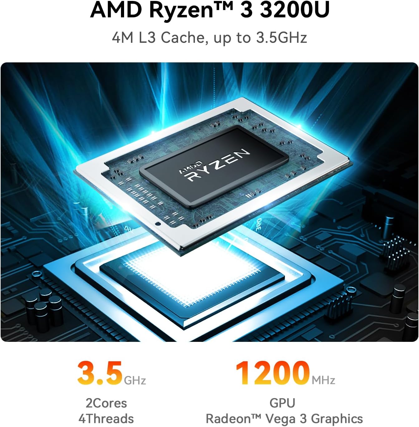 Beelink SER3 Mini PC  AMD Ryzen 3 3200U(up to 3.5GHz) 2C/4T  Mini Computer 16GB DDR4 RAM 500GB SSD  Mini Desktop Computer 4K@60Hz Dual HDMI Display WiFi6/BT5.2/WOL/HTPC/W-11 Pro