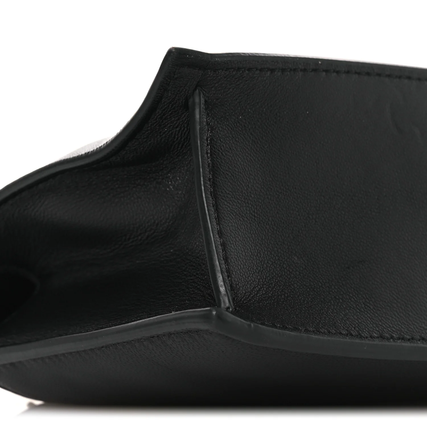 Smooth Calfskin La Pochette Rond Carre Black